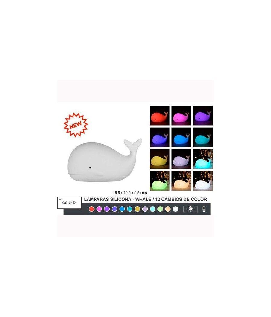 Roymart lámpara de silicona ballena 12 cambios de color