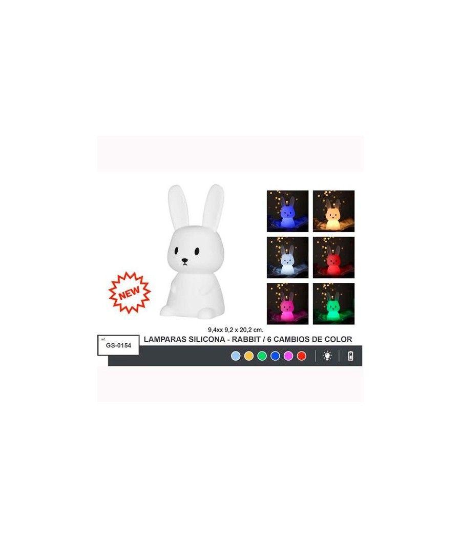 Roymart lámpara de silicona bunny con 6 cambios de color