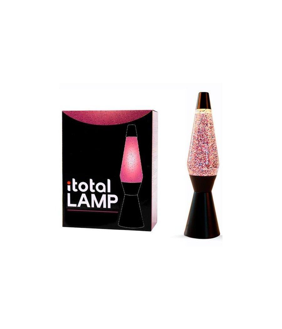 I-total lámpara de lava base negra 36cm brillo líquido