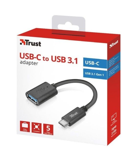 Adaptador Trust 20967/ USB Tipo-C Macho - USB Hembra - Imagen 4