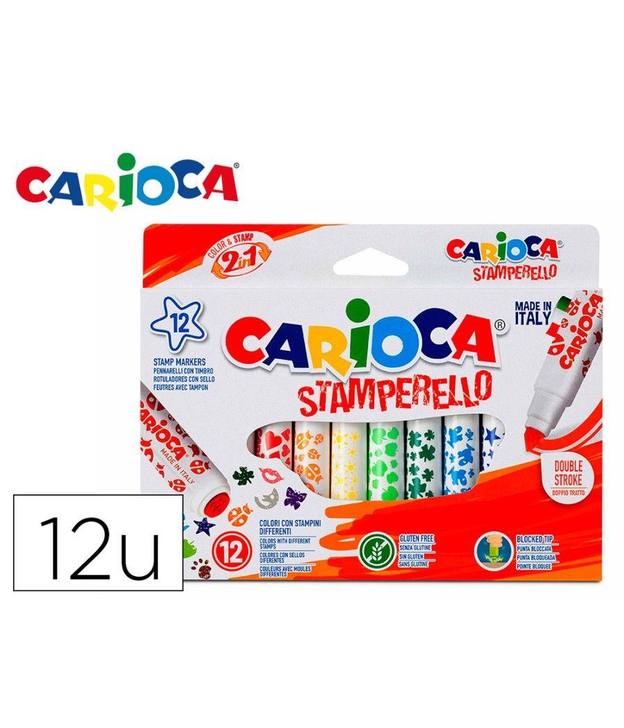 Rotulador carioca stamperello caja 12 unidades colores surtidos