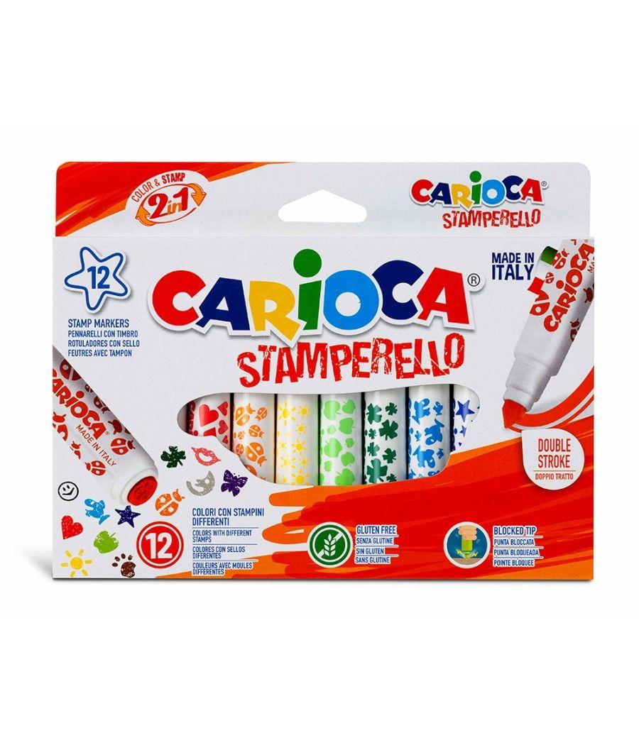 Rotulador carioca stamperello caja 12 unidades colores surtidos