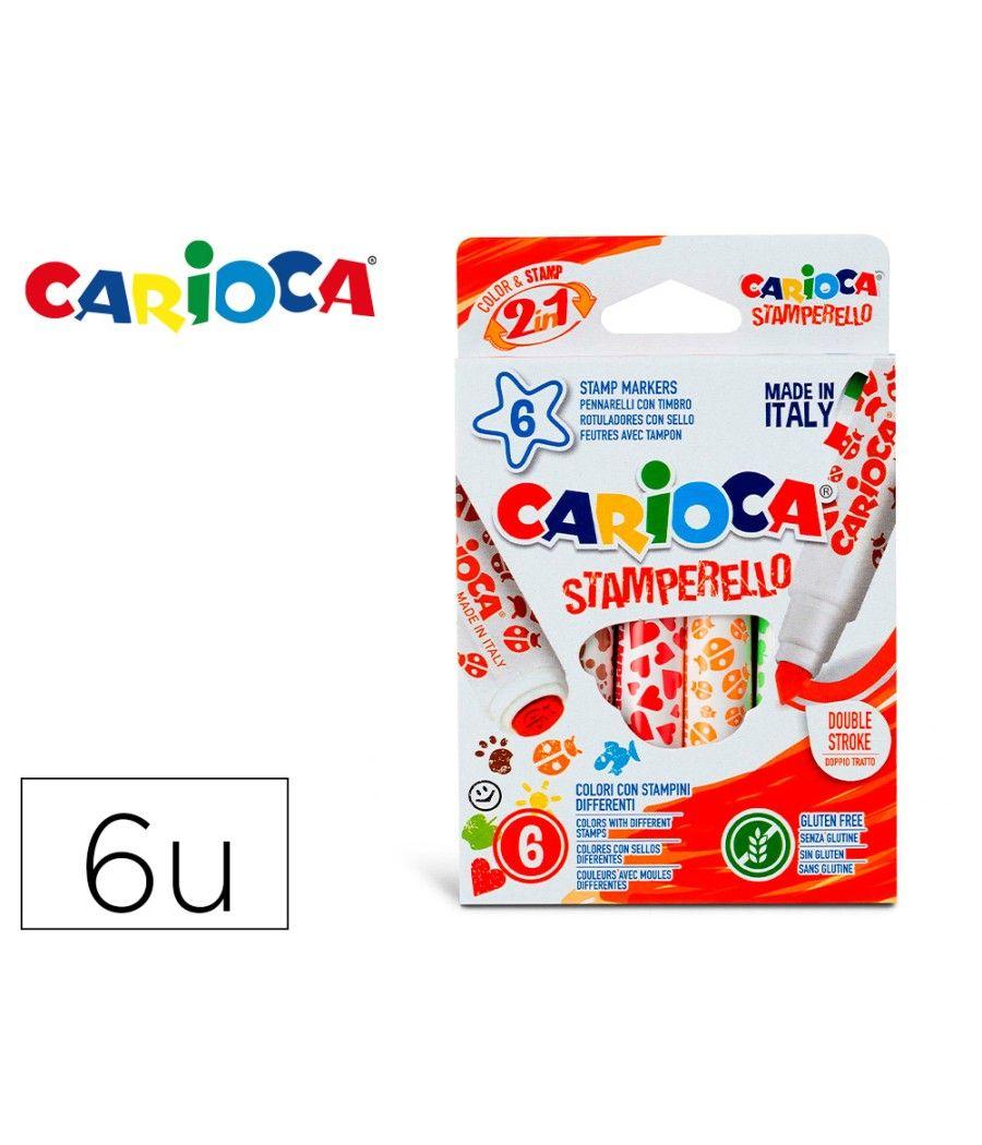 Rotulador carioca stamperello caja 6 unidades colores surtidos