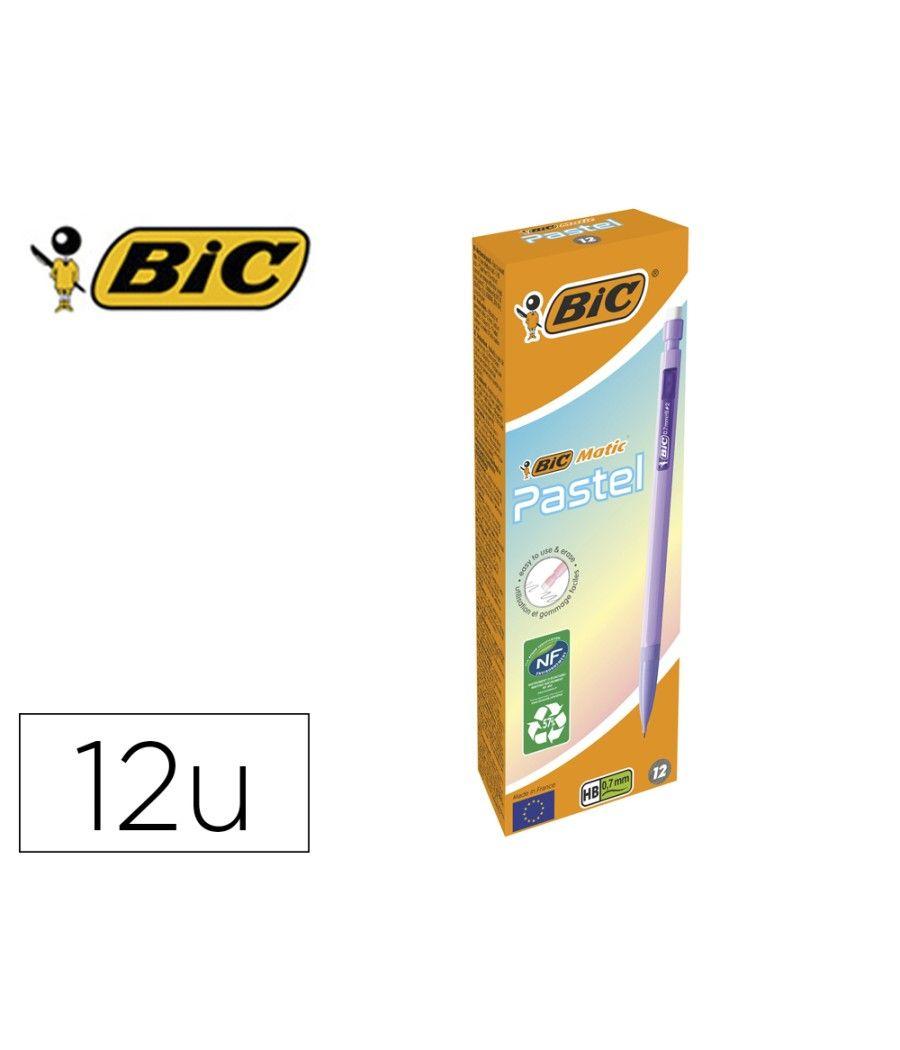 Portaminas bic matic pastel 0,7 mm caja de 12 unidades colores surtidos