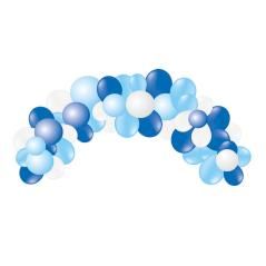 Globo 100% látex biodegradable guinarlda arco baby blue 55 unidades