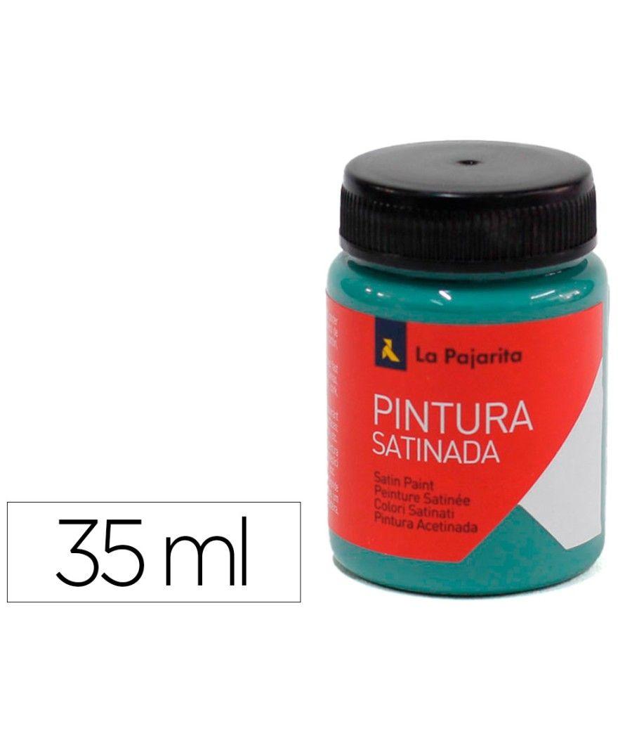 Pintura látex la pajarita satinada l-39 bote 35 ml verde jade pack 6 unidades