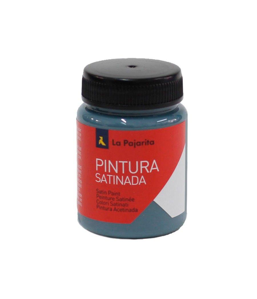 Pintura látex la pajarita satinada l-34 bote 35 ml azul metal pack 6 unidades