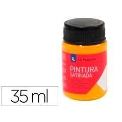 Pintura látex la pajarita satinada l-31 bote 35 ml calabaza pack 6 unidades