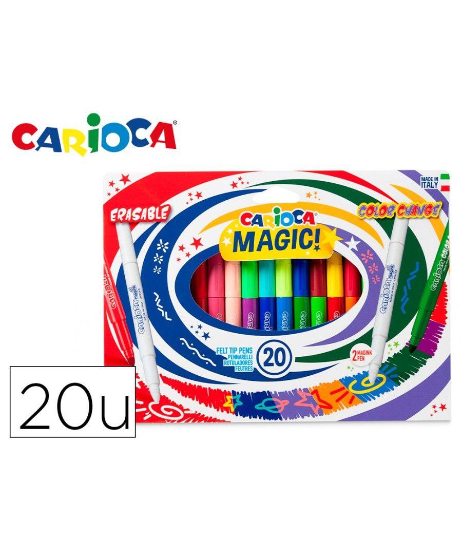 Rotulador carioca magic borrable caja de 20 unidades colores surtidos