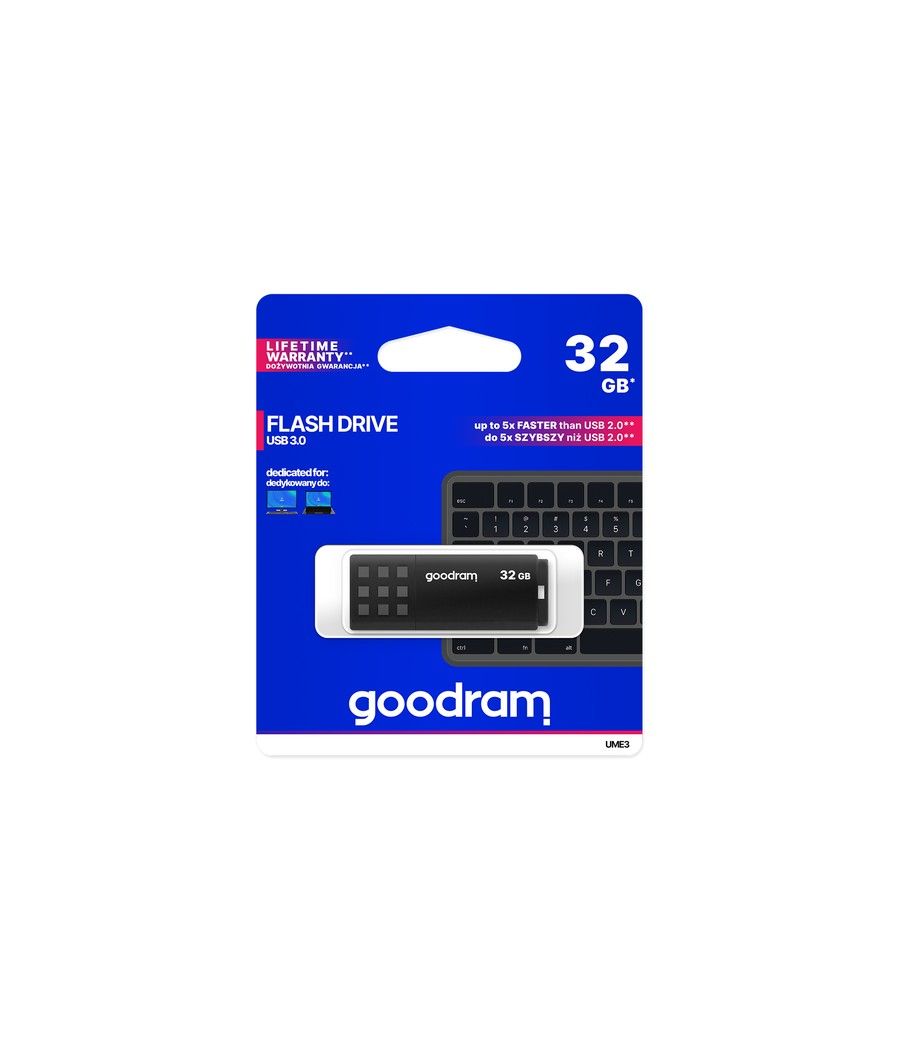 Goodram ume3 - pendrive - 32gb - usb 3.0 - negro