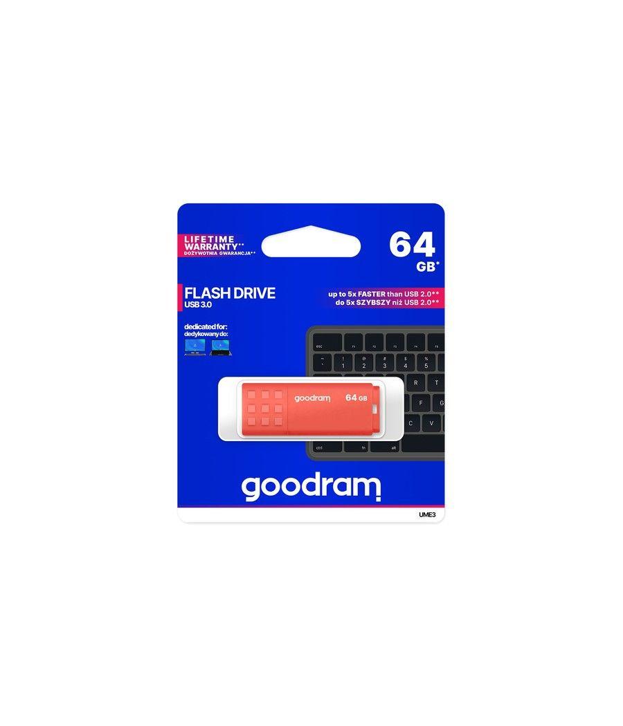 Goodram ume3 - pendrive - 64gb - usb 3.0 - naranja
