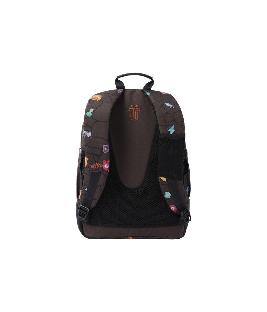 Mochila escolar estampado videojuego - crayoles totto ma04eco029-2210n-3y7