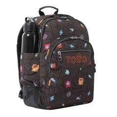 Mochila escolar estampado videojuego - crayoles totto ma04eco029-2210n-3y7