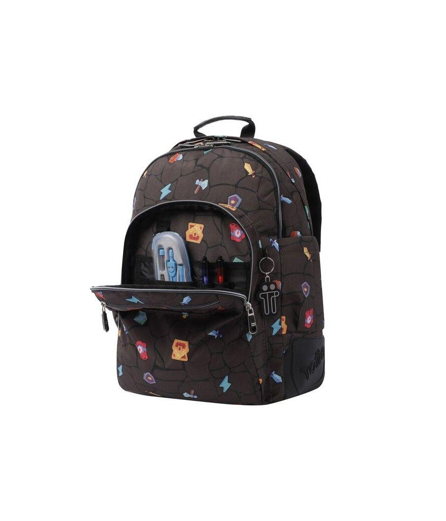 Mochila escolar estampado videojuego - crayoles totto ma04eco029-2210n-3y7