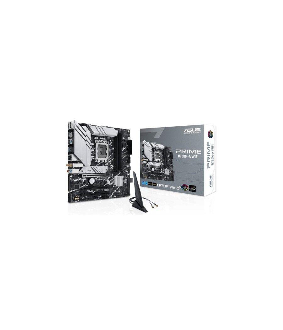 Placa asus prime b760m-a wifi,intel,1700,b760,4ddr5,128gb,2hdmi+dp,4sata+2m.2,2usb 3.2+usb-c,2.5gb+wifi6e+bt5.2,matx