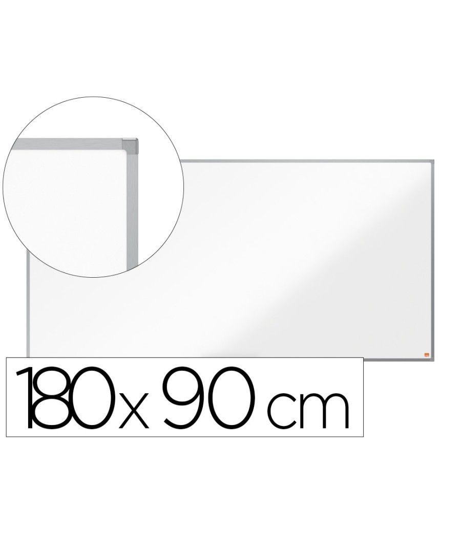 Pizarra blanca nobo essence acero lacado 1800x900 mm