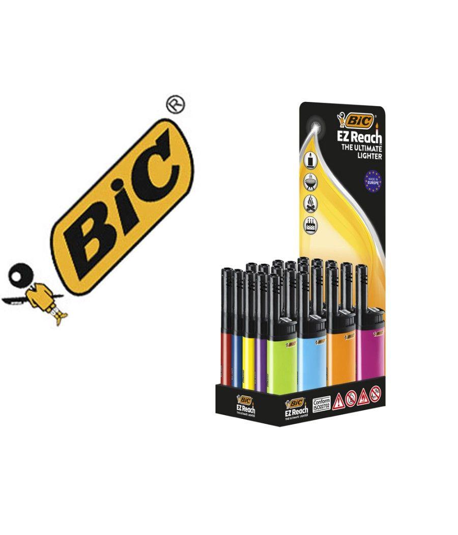 Encendedor bic ez reach j30 expositor de 20 unidades colores surtidos