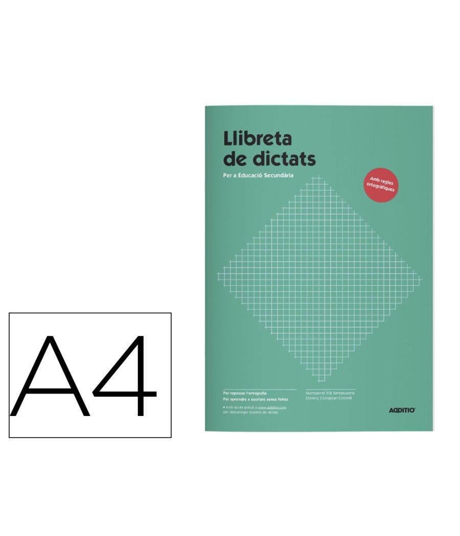 Libreta de dictados addittio primaria 64 paginas din a4 catalán