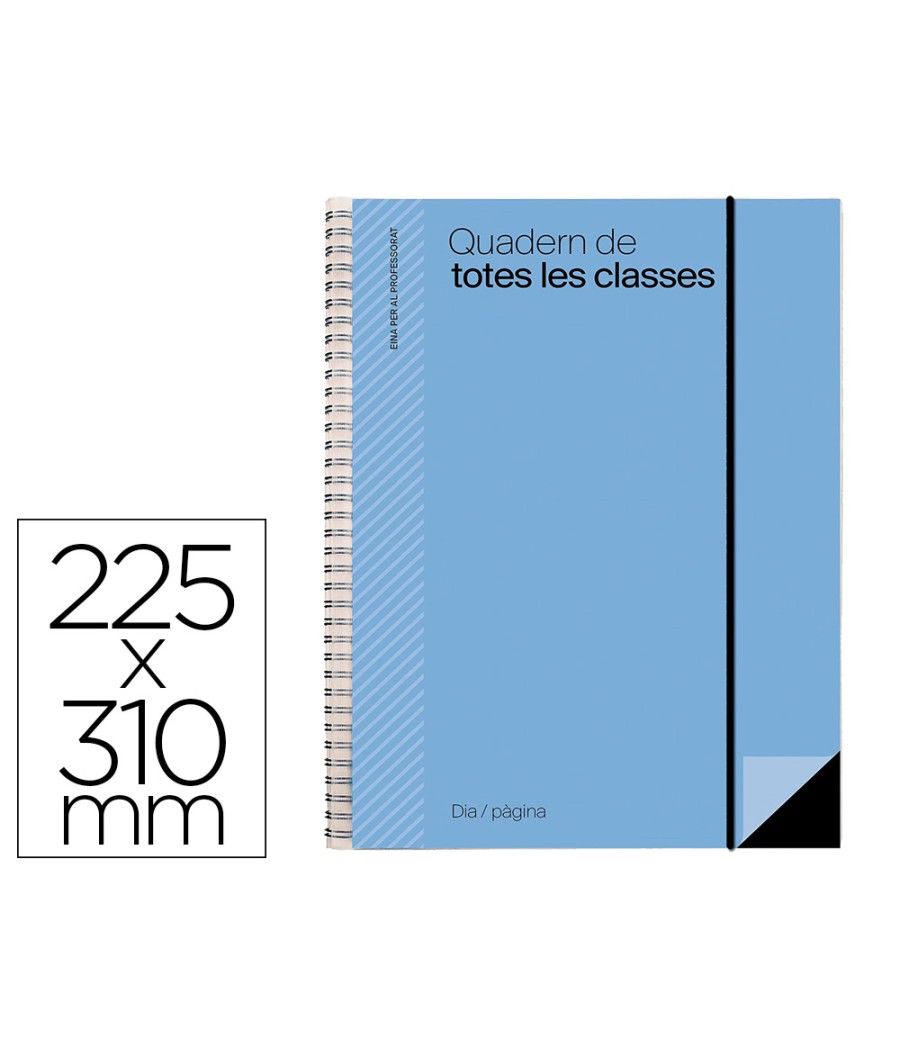 Cuaderno de todas las clases profesorado addittio 136 paginas semana vista color azul 225x310 mm catalán