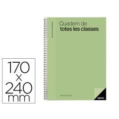 Cuaderno de todas las clases profesorado addittio 256 paginas dia pagina color verde 170x240 mm catalán