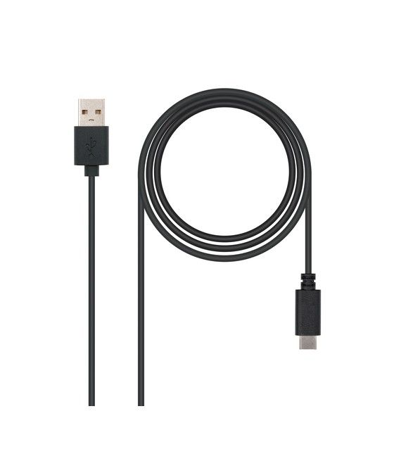Nanocable USB 2.0, 0.5m cable USB 0,5 m USB C USB A Negro - Imagen 1