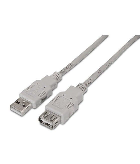 Cable Alargador USB 2.0 Aisens A101-0013/ USB Macho - USB Hembra/ 1.8m/ Beige - Imagen 1