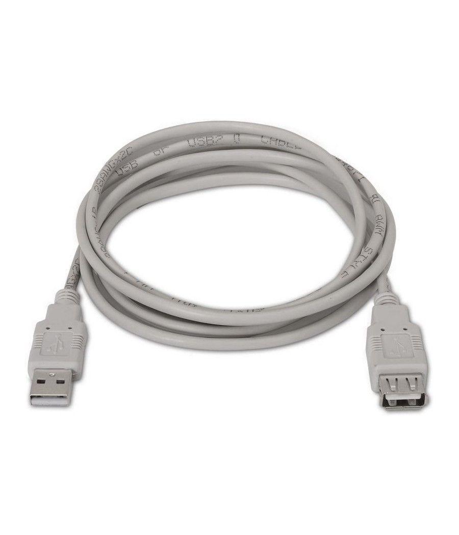 Cable Alargador USB 2.0 Aisens A101-0013/ USB Macho - USB Hembra/ 1.8m/ Beige - Imagen 2