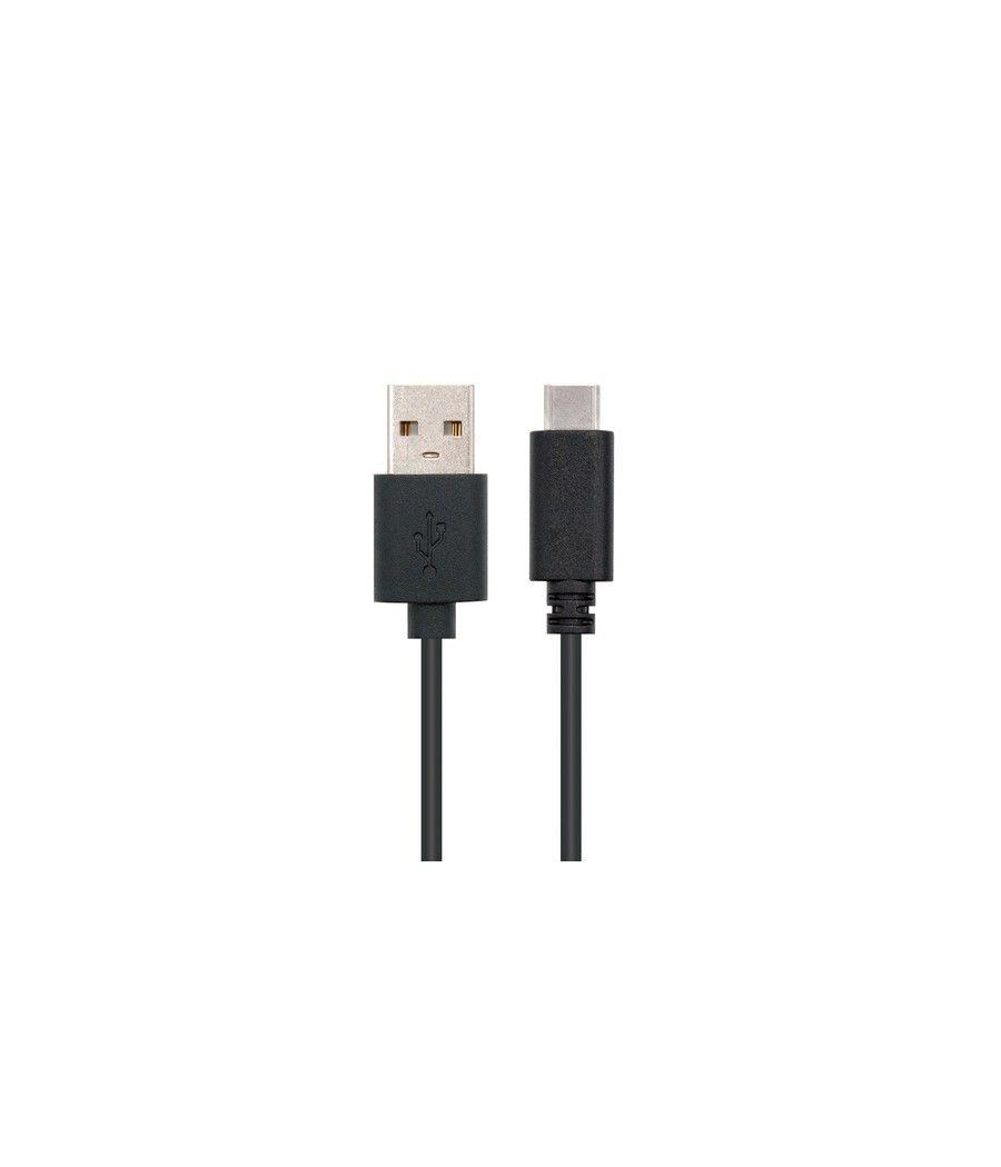 Nanocable USB 2.0, 0.5m cable USB 0,5 m USB C USB A Negro - Imagen 2