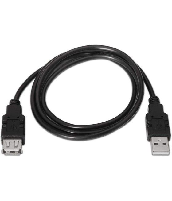 Cable alargador usb 2.0 aisens a101-0016/ usb macho - usb hembra/ 1.8m/ negro