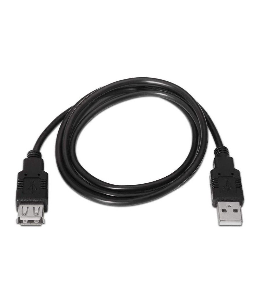 Cable Alargador USB 2.0 Aisens A101-0016/ USB Macho - USB Hembra/ 1.8m/ Negro - Imagen 2
