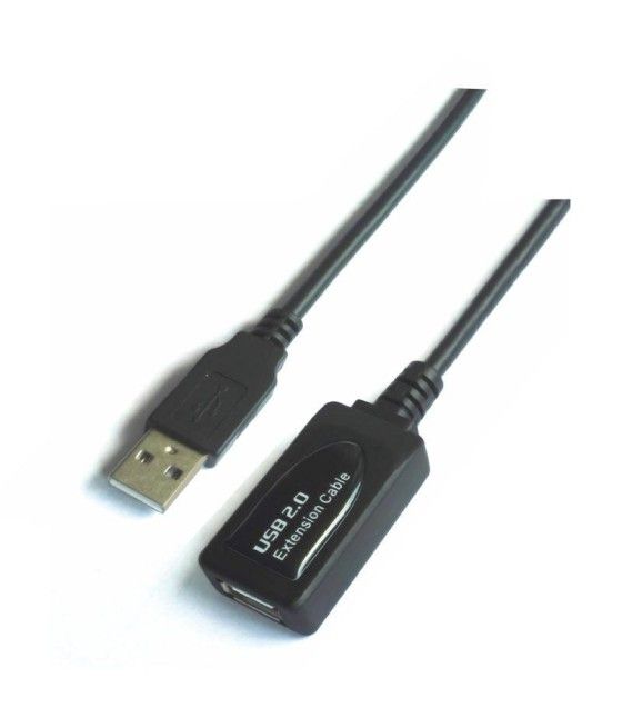 Cable Alargador USB 2.0 Aisens A101-0019/ USB Macho - USB Hembra/ 10m/ Negro - Imagen 1