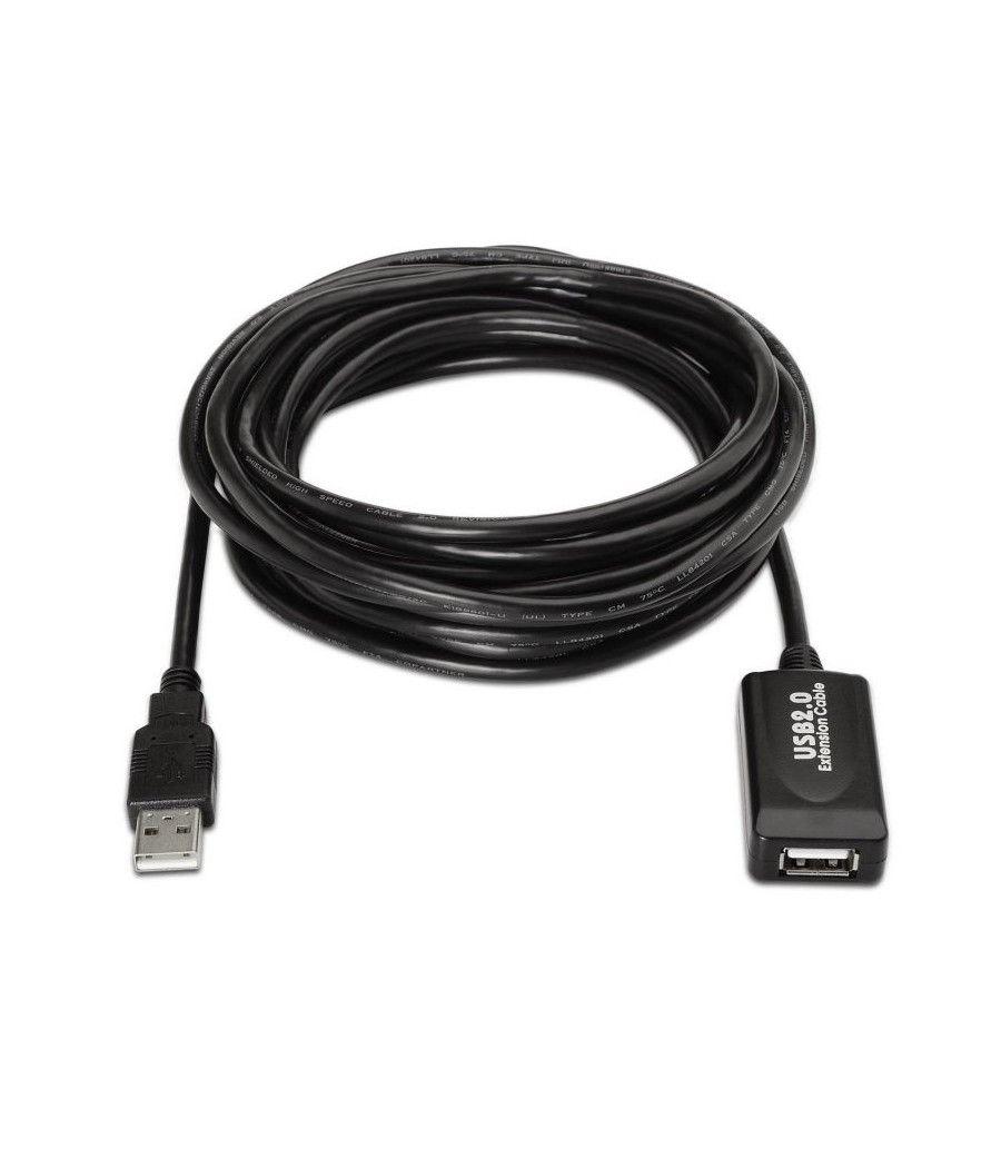 Cable Alargador USB 2.0 Aisens A101-0020/ USB Macho - USB Hembra/ 15m/ Negro - Imagen 2