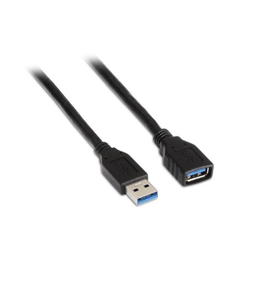 Cable Alargador USB 3.0 Aisens 105-0041/ USB Macho - USB Hembra/ 1m/ Negro - Imagen 1