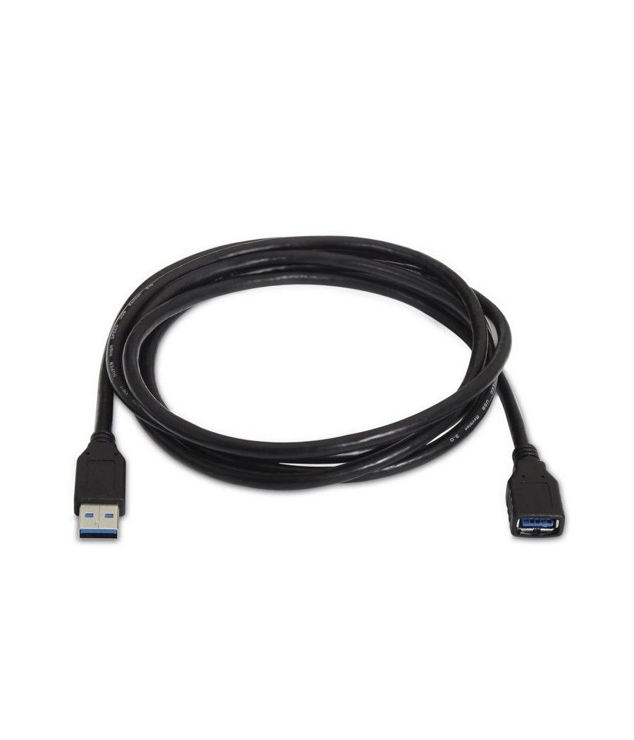 Cable Alargador USB 3.0 Aisens A105-0042/ USB Macho - USB Hembra/ 2m/ Negro - Imagen 2