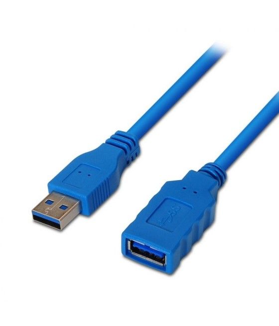 Cable Alargador USB 3.0 Aisens A105-0045/ USB Macho - USB Hembra/ 1m / Azul - Imagen 1