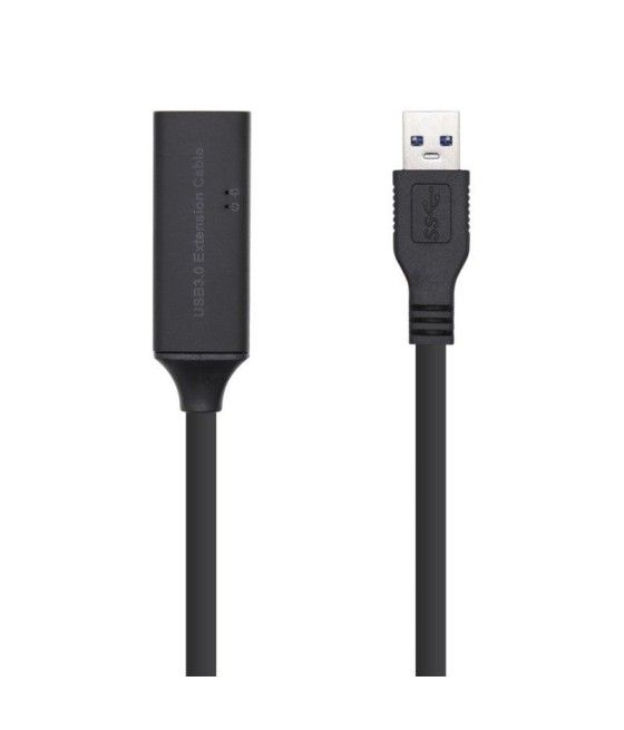 Cable Alargador USB 3.0 Aisens A105-0407/ USB Macho - USB Hembra/ 5m/ Negro - Imagen 1
