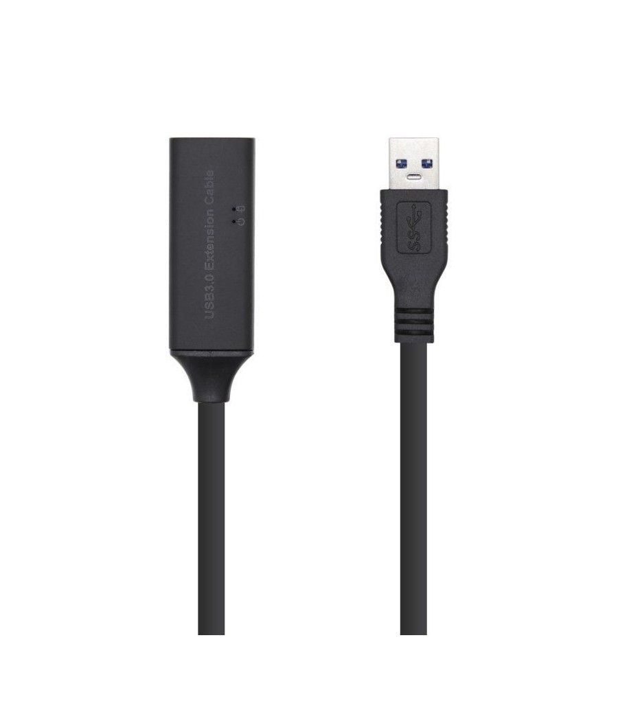 Cable Alargador USB 3.0 Aisens A105-0407/ USB Macho - USB Hembra/ 5m/ Negro - Imagen 1
