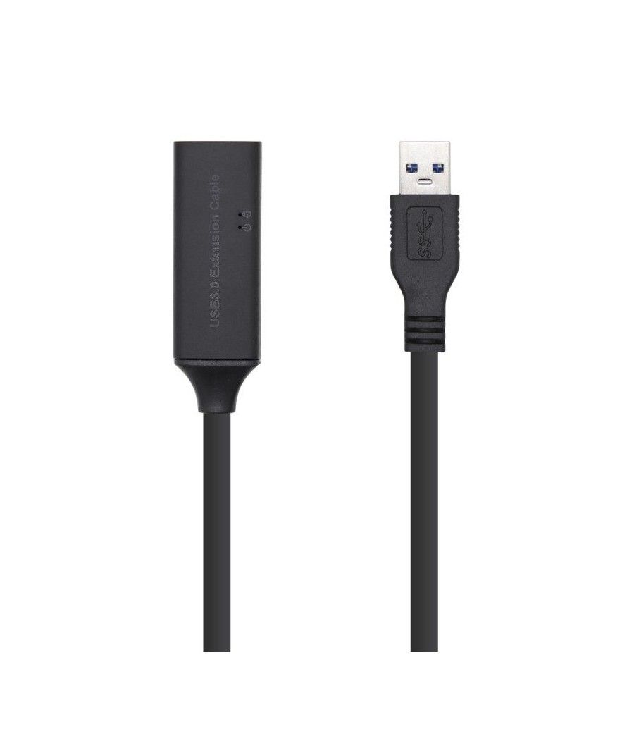 Cable Alargador USB 3.0 Aisens A105-0408/ USB Macho - USB Hembra/ 10m/ Negro - Imagen 1