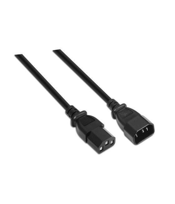 Cable Alargador de Alimentación CPU Aisens A132-0171/ IEC C13 Hembra - IEC C14 Macho/ 1.5m/ Negro - Imagen 1