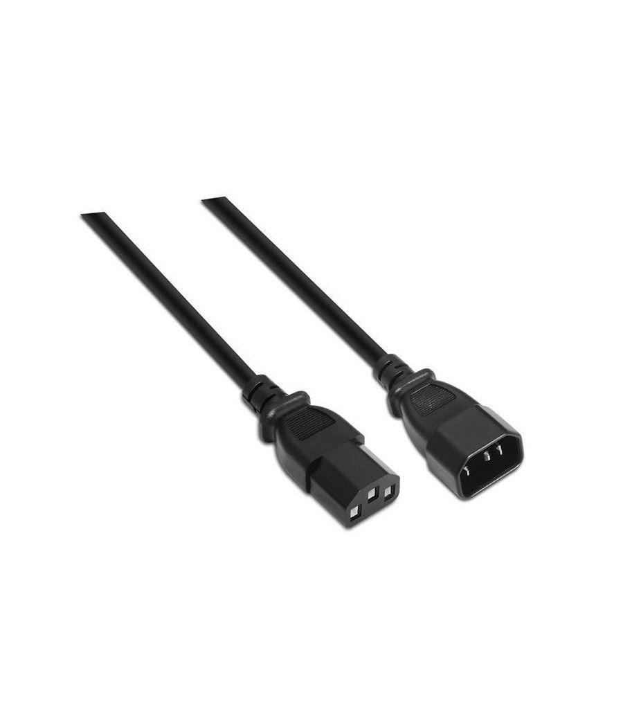 Cable Alargador de Alimentación CPU Aisens A132-0171/ IEC C13 Hembra - IEC C14 Macho/ 1.5m/ Negro - Imagen 1