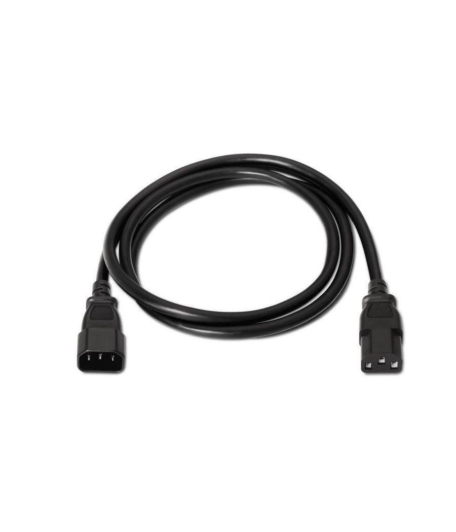 Cable Alargador de Alimentación CPU Aisens A132-0171/ IEC C13 Hembra - IEC C14 Macho/ 1.5m/ Negro - Imagen 2