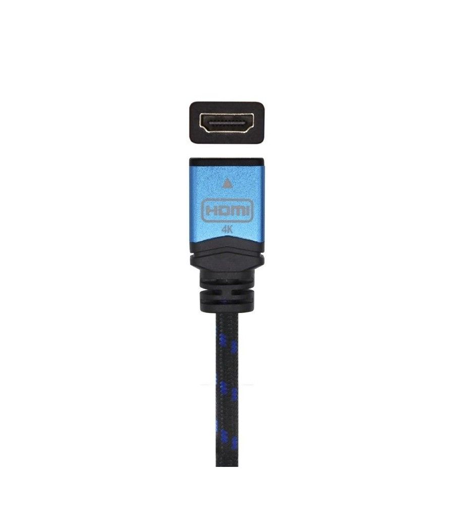 Cable Alargador HDMI Aisens A120-0454/ HDMI Macho - HDMI Hembra/ 3m/ Negro/ Azul - Imagen 2