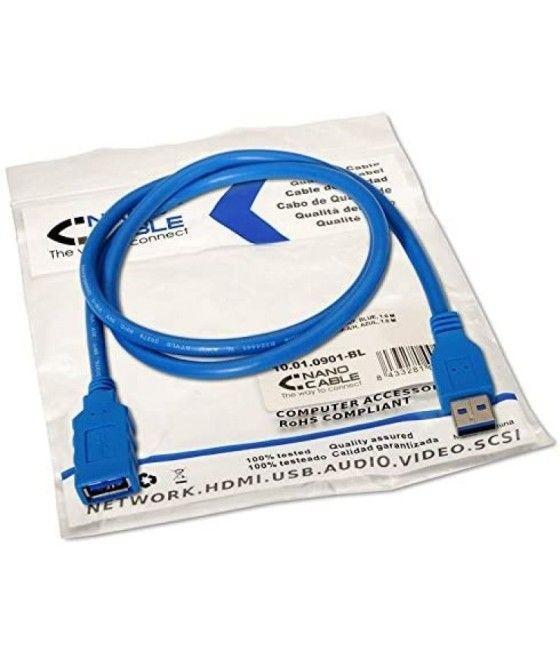 Cable Alargador USB 3.0 Nanocable 10.01.0902-BL/ USB Macho - USB Hembra/ 2m/ Azul - Imagen 5