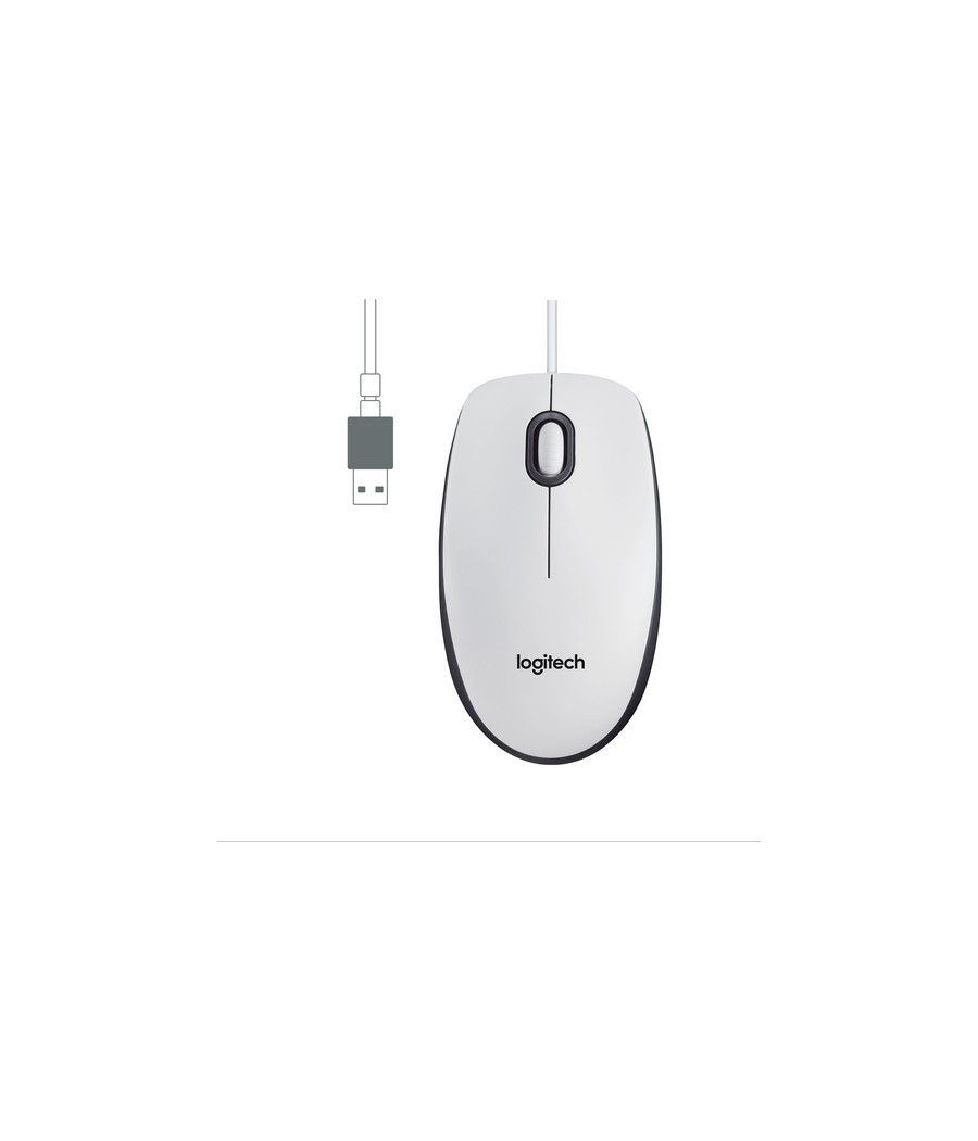 Logitech M100 ratón Ambidextro USB tipo A Óptico 1000 DPI