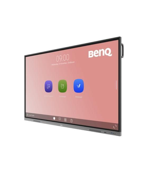BenQ RE7503 Panel plano interactivo 190,5 cm (75") LED 400 cd / m² 4K Ultra HD Negro Pantalla táctil Procesador incorporado Andr