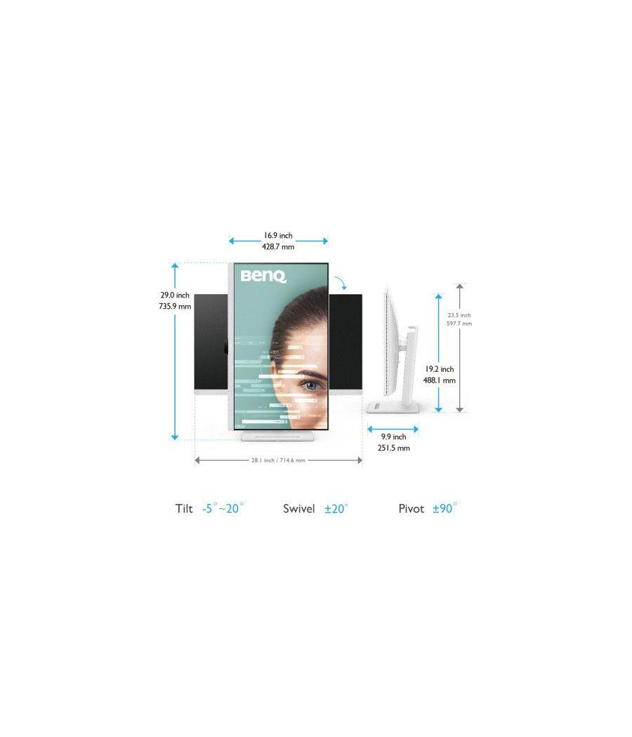 Benq monitor gw3290qt (9h.llhla.tbe) (q1'23) 31.5” ips 2k qhd usb-c eye-care, altavoces y micrófono con cancelacion de ruidos, r