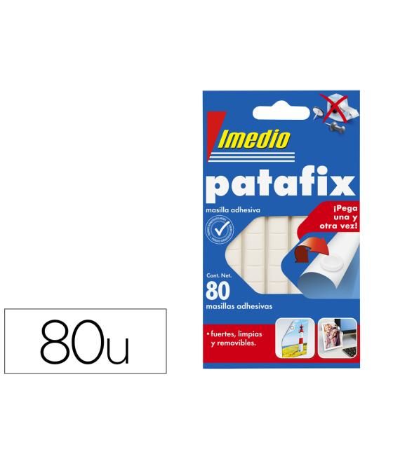 Sujetacosa imedio patafix masilla adhesiva removible blister de 80 unidades pack 12 unidades