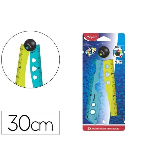 Regla maped plástico plegable croc croc blister de 1 unidad 15 cm + 1 unidad 30 cm