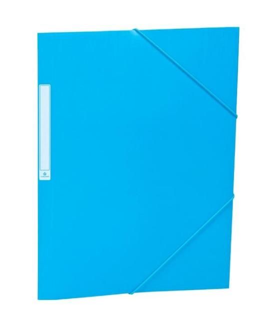 Carchivo carpeta 3 solapas folio c/gomas pp opaco azul claro