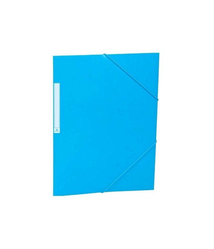 Carchivo carpeta 3 solapas folio c/gomas pp opaco azul claro